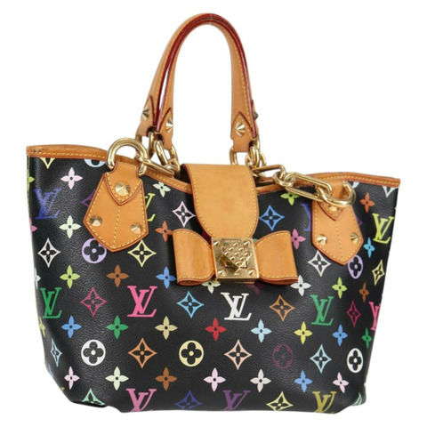 路易威登 Monogram 多色 Annie 中型包 黑色 M40308 LV 正品 PP654V