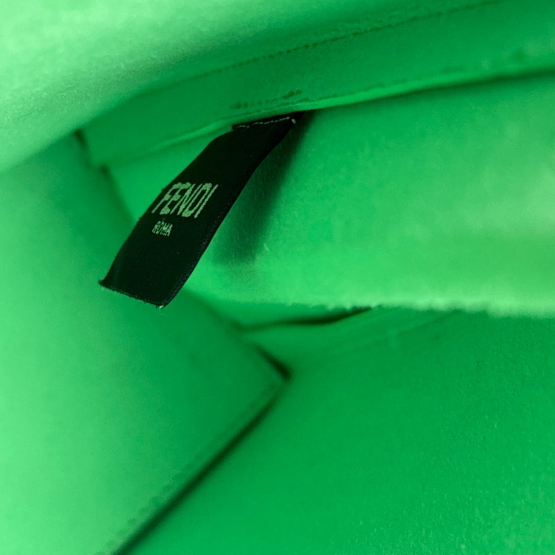 ::FENDI:: Fendi Pack ROMA 浮雕字樣綠色銀鏈手提 斜背包 Tote Bag 托特包-20