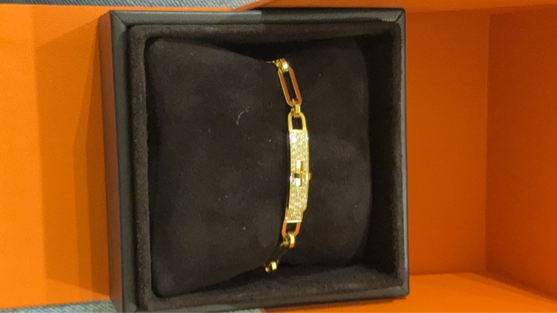 專櫃356200 愛馬仕 Kelly Chaine手鍊  Xs尺寸黃金色 台灣購證-1