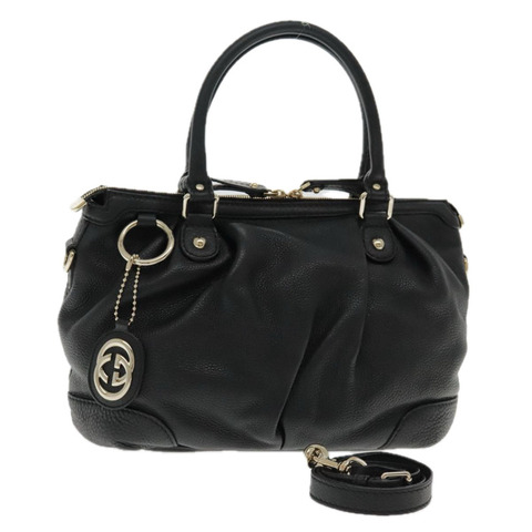 GUCCI 手提包 皮革 2 款 黑色 金色 247902 正品 mr589