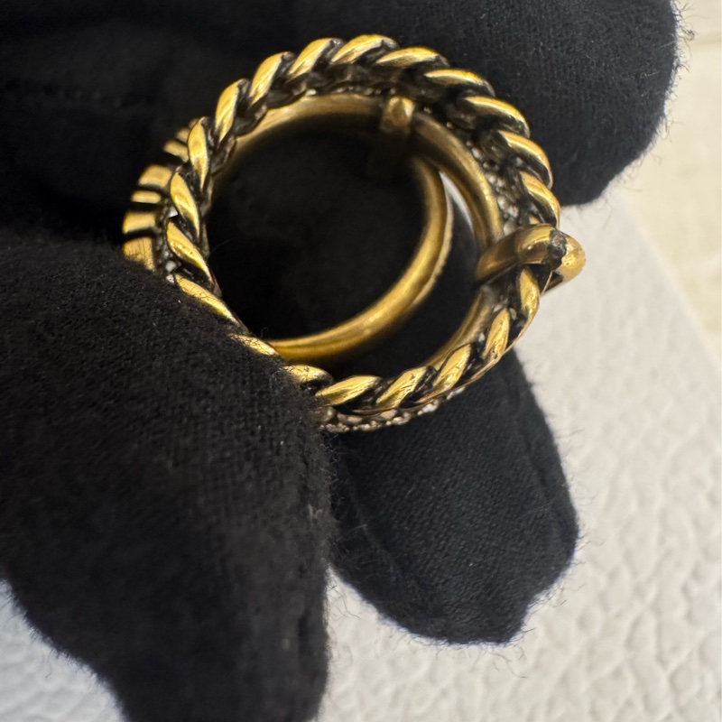 Dior復古金鑽三環戒指（L)-28