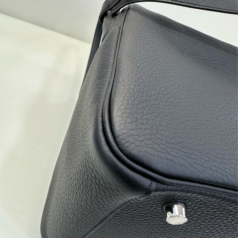 Hermes Lindy30 黑銀 tc皮 U刻 有購證-13