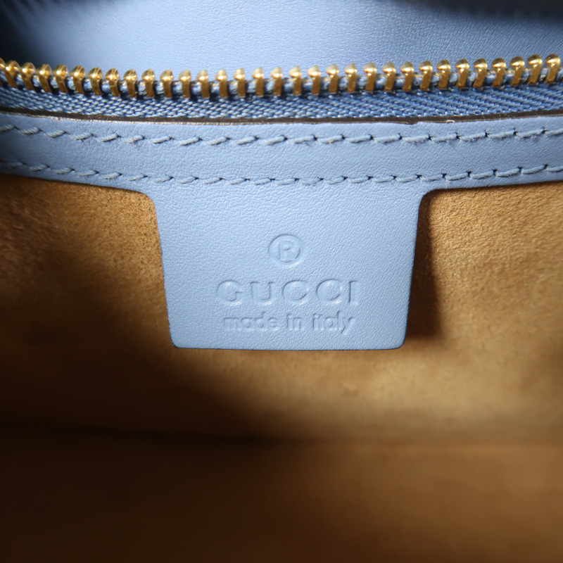 GUCCI 牛皮皮革Sylvie金扣肩背袋-6