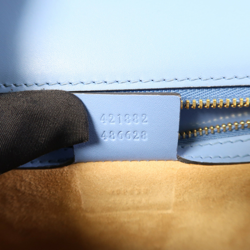 GUCCI 牛皮皮革Sylvie金扣肩背袋-7