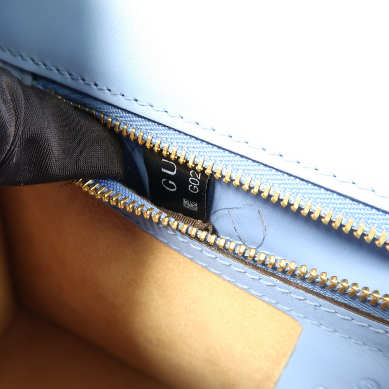 GUCCI 牛皮皮革Sylvie金扣肩背袋-8