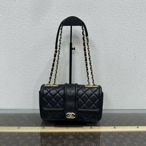 ✨CHANEL CF黑金黛妃包26*15*7 98新配件塵袋