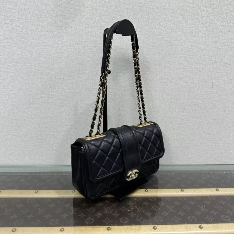 ✨CHANEL CF黑金黛妃包26*15*7 98新配件塵袋-4