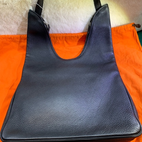 Hermes Massai 黑色 上肩包 銀扣 XB503