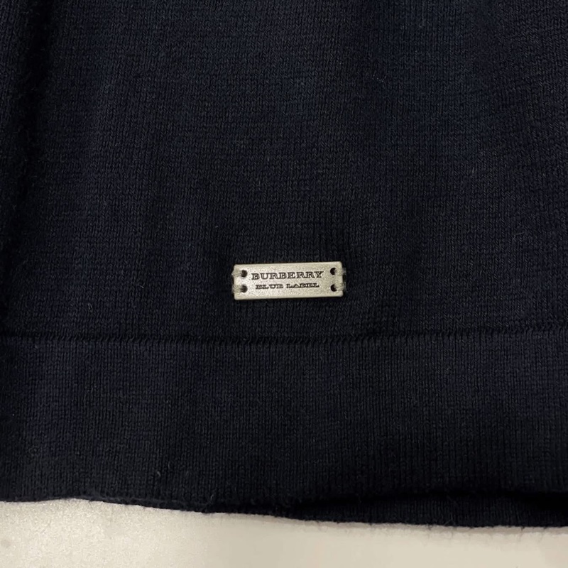 BURBERRY 藍標   橫條拼接蝴蝶結針織洋裝-7