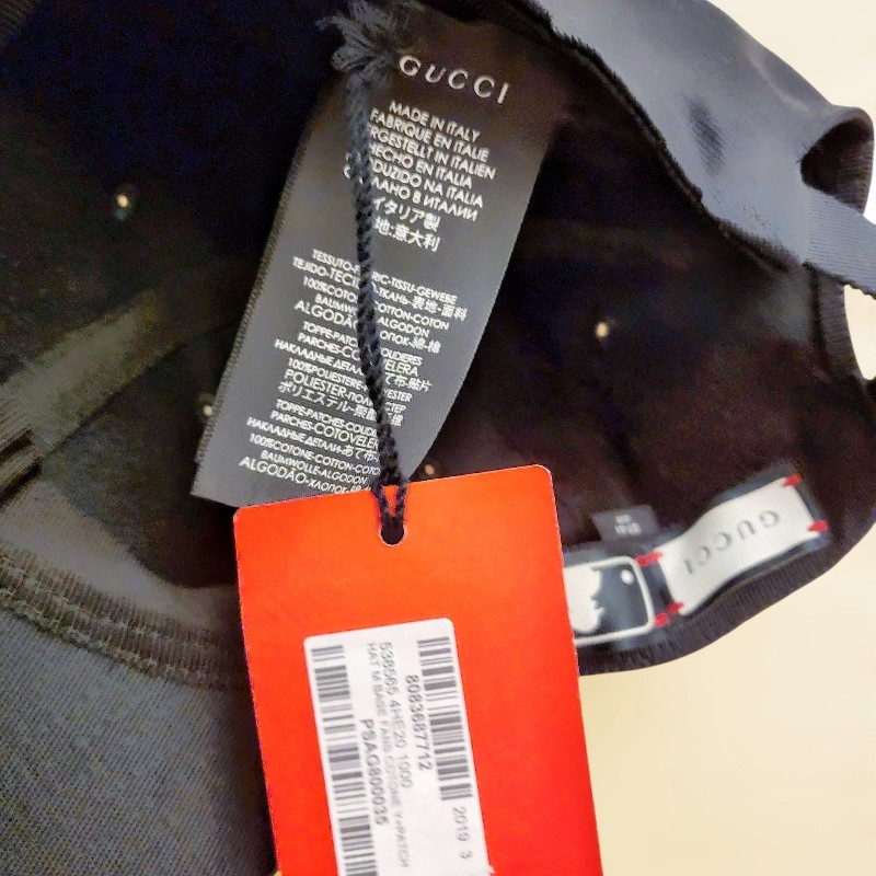 GUCCI 古馳 電繡洋基LOGO聯名款棒球帽/鴨舌帽(黑)-2