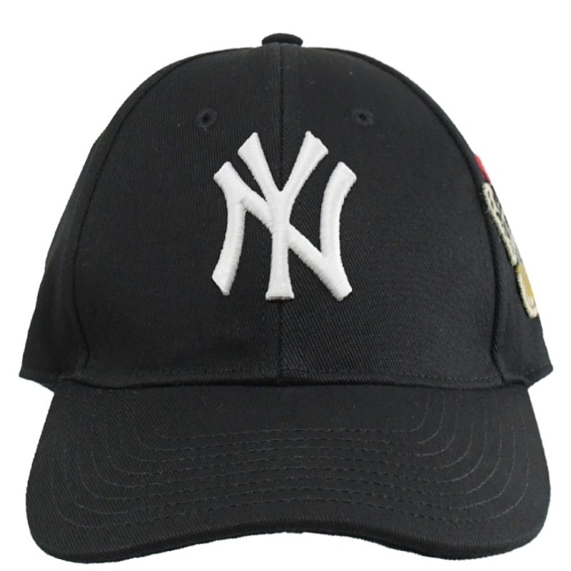 GUCCI 古馳 電繡洋基LOGO聯名款棒球帽/鴨舌帽(黑)-4