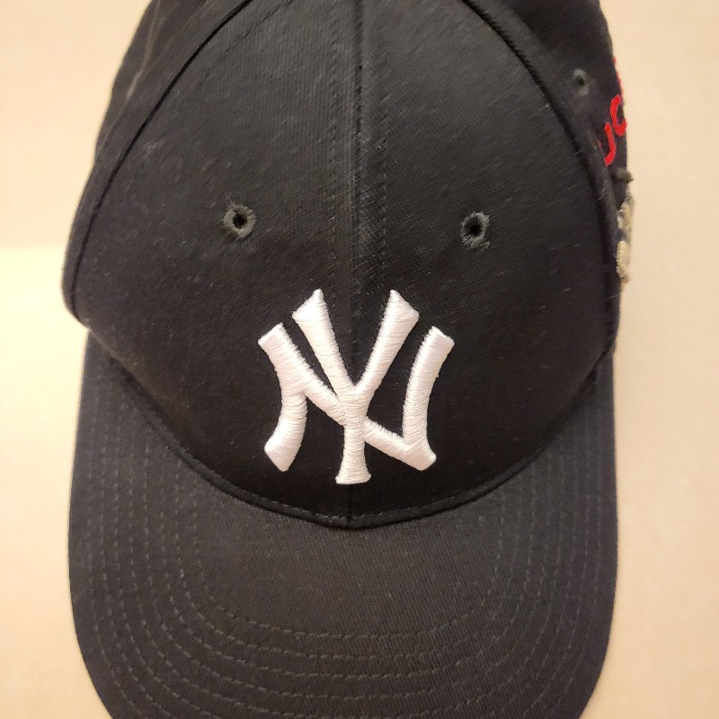 GUCCI 古馳 電繡洋基LOGO聯名款棒球帽/鴨舌帽(黑)-8