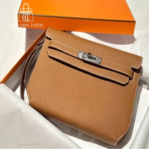 Hermes🧡Depeches 25🌟金棕銀扣🌟99新🌟B Stamp🌟togo皮🌟