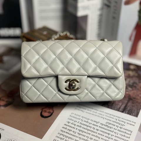 Chanel mini coco 20 鼠麴草灰 ✨最新晶片款