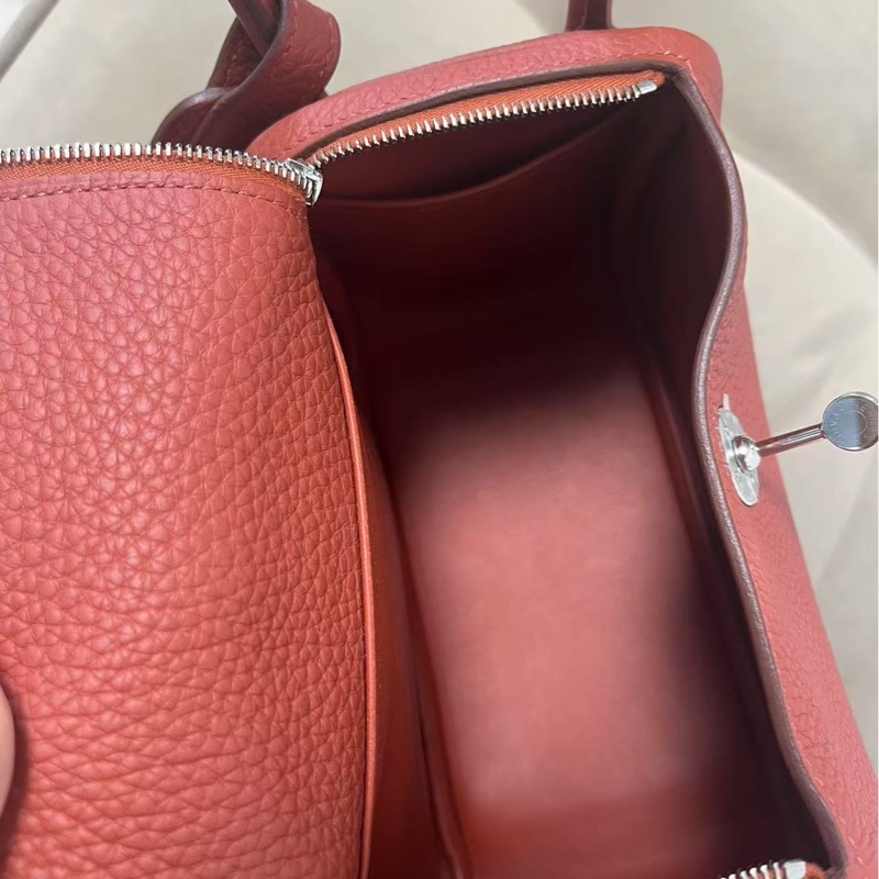 Hermes🌈Mini Lindy一代❤️磚紅色銀扣❤️99新🌟TC皮🌟-2