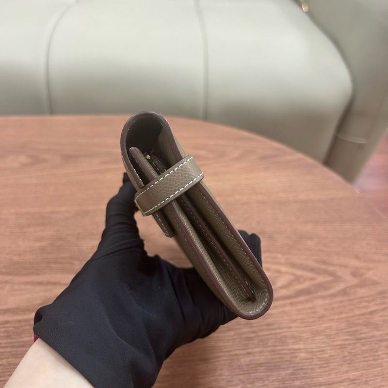 🌈Hermes🧡Kelly Wallet🧡大象灰金扣🌟99新🌟原膜在🌟kelly長銀包🌟-6