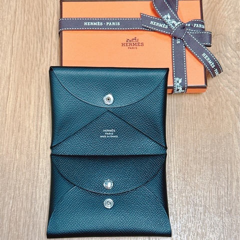 愛馬仕 Hermes Calvi Duo 卡包 零錢包 皮夾 皮包 全新 Epsom皮