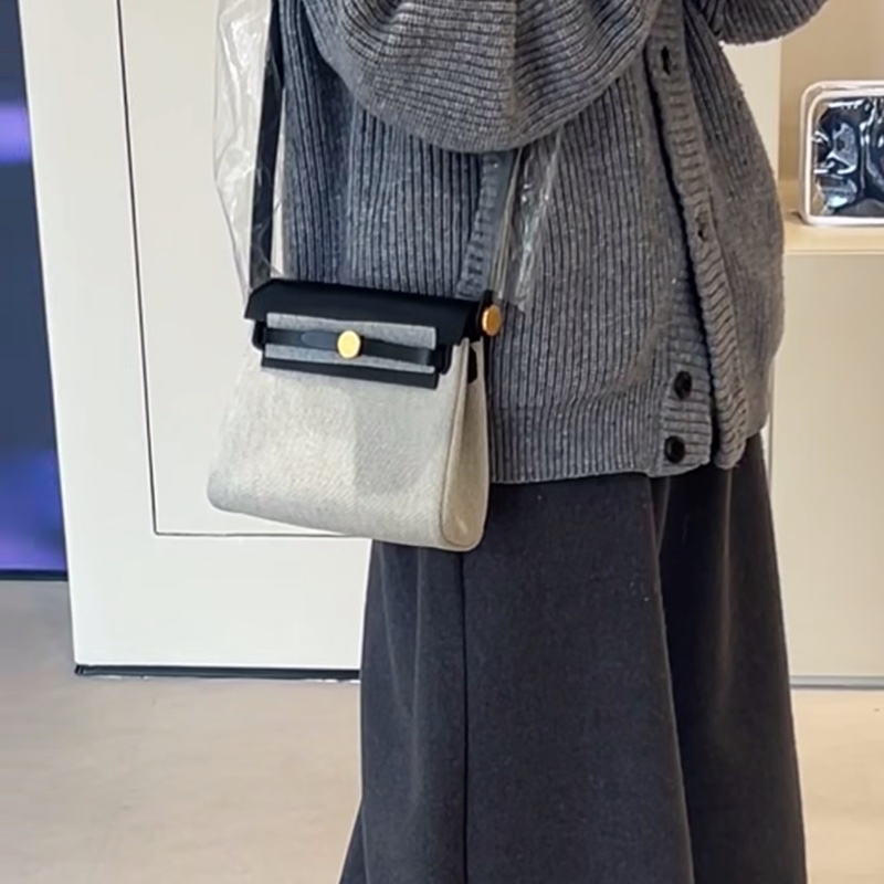 愛馬仕 Hermes Mini Herbag 黑白熊貓色 全新 最新K刻 超級好看推薦 精品包 小廢包並不廢-5
