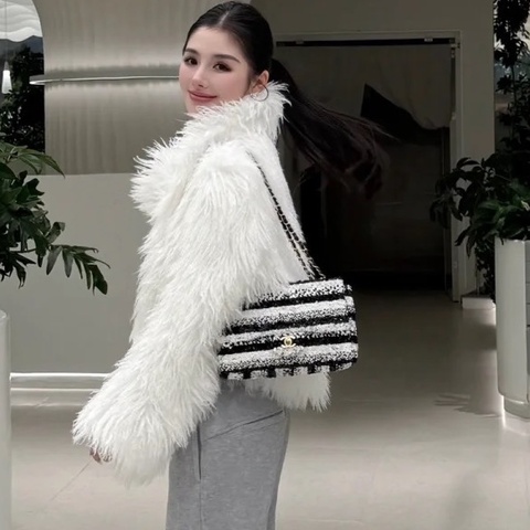 CHANEL CF coco flap bag 黑白亮片高端工藝🐈‍⬛