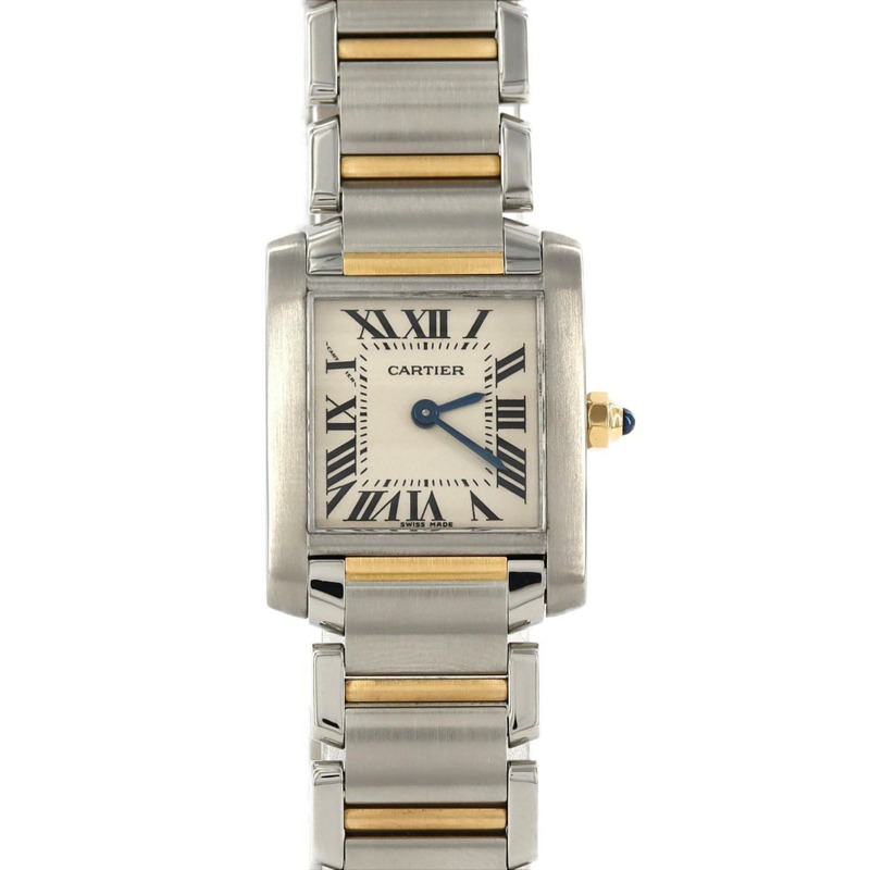卡地亞 Tank Francaise SM Combi W51007Q4 SSxYG 腕錶石英-0