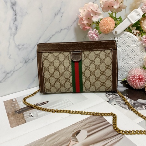 【GUCCI古馳】Ophidia系列手拿包鏈條包🏅