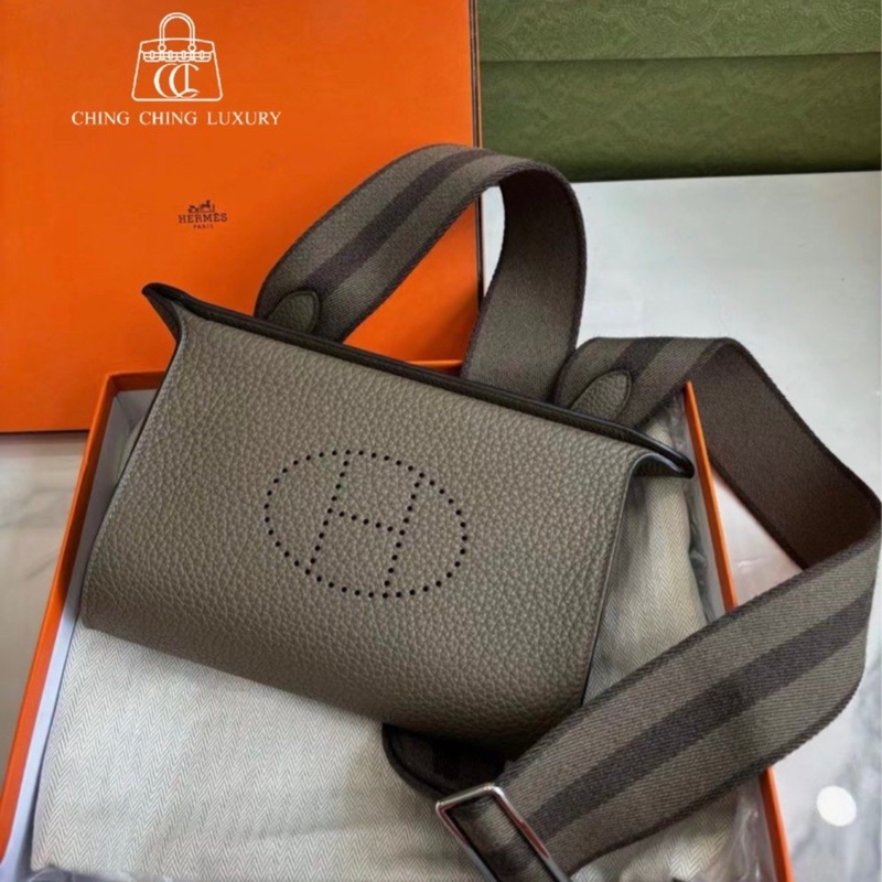 🌟Hermes🌈Videpoches🌟6T苔原灰🌟B Stamp🌟99新🌟togo皮🌟-0