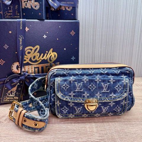 LV M95347 Denim Bum Bag稀有絕版丹寧牛仔胸包腰包