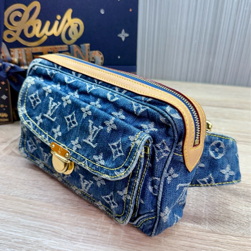 LV M95347 Denim Bum Bag稀有絕版丹寧牛仔胸包腰包-2