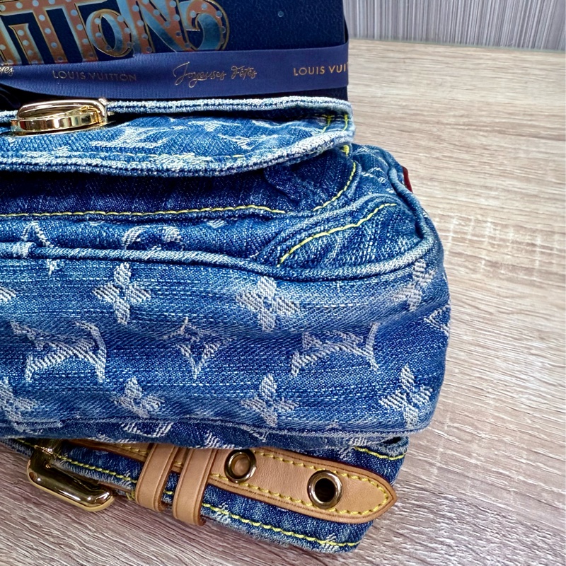 LV M95347 Denim Bum Bag稀有絕版丹寧牛仔胸包腰包-13