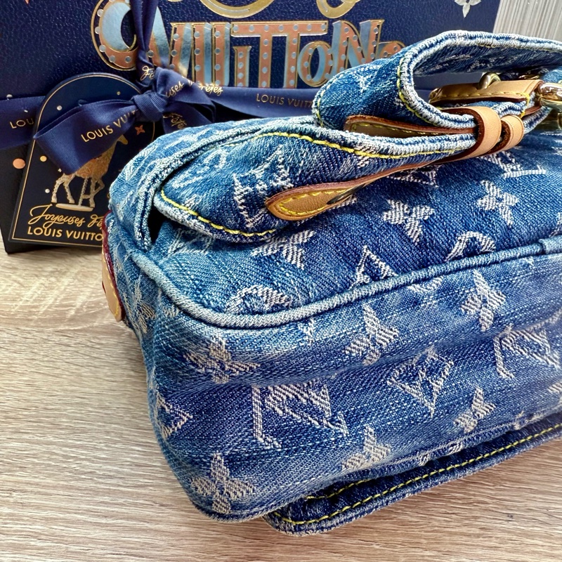 LV M95347 Denim Bum Bag稀有絕版丹寧牛仔胸包腰包-14