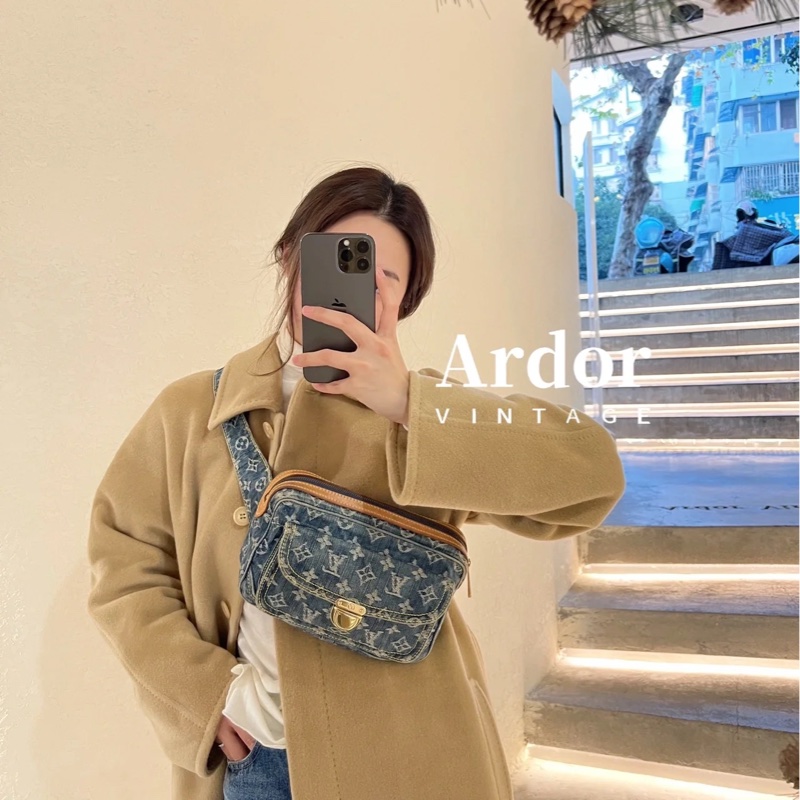 LV M95347 Denim Bum Bag稀有絕版丹寧牛仔胸包腰包-38