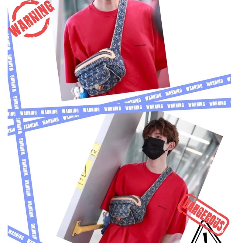 LV M95347 Denim Bum Bag稀有絕版丹寧牛仔胸包腰包-39