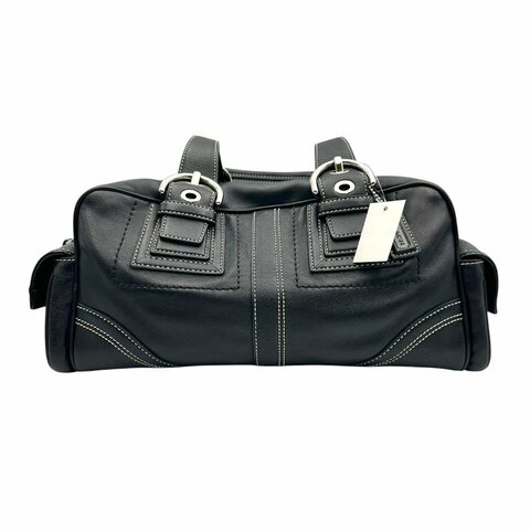 【美收精品】COACH 黑色肩背包 B-430【隔月月中將轉賣至日本 上架期限30天】