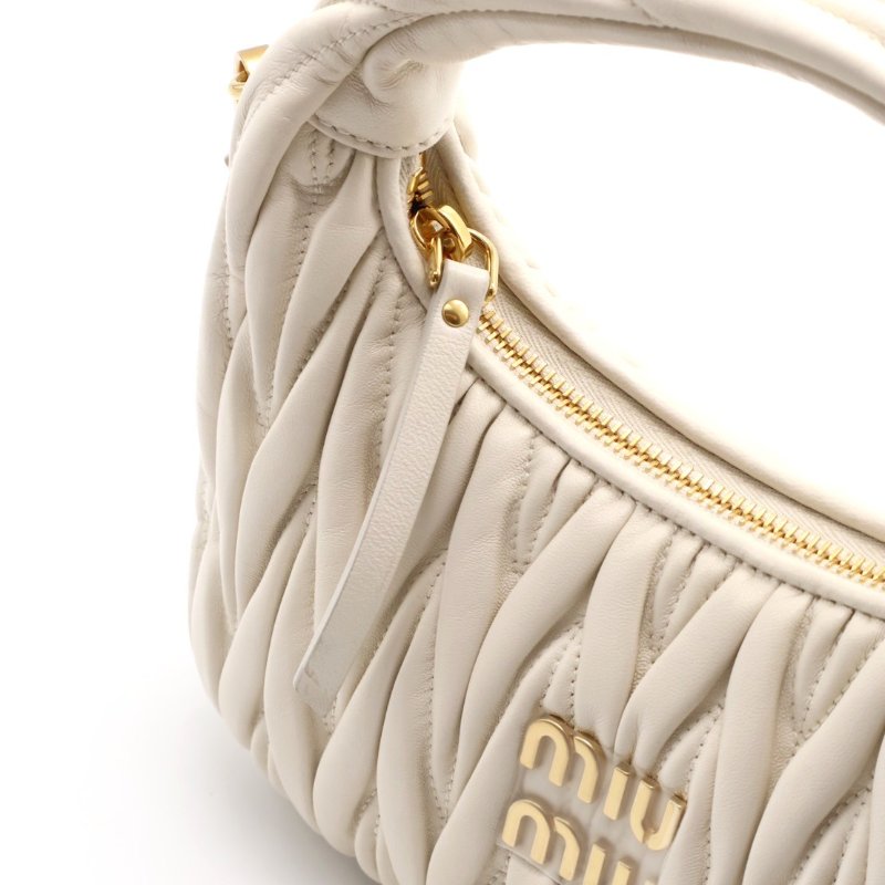 Miu Miu Wander新月包 - 小號白-6