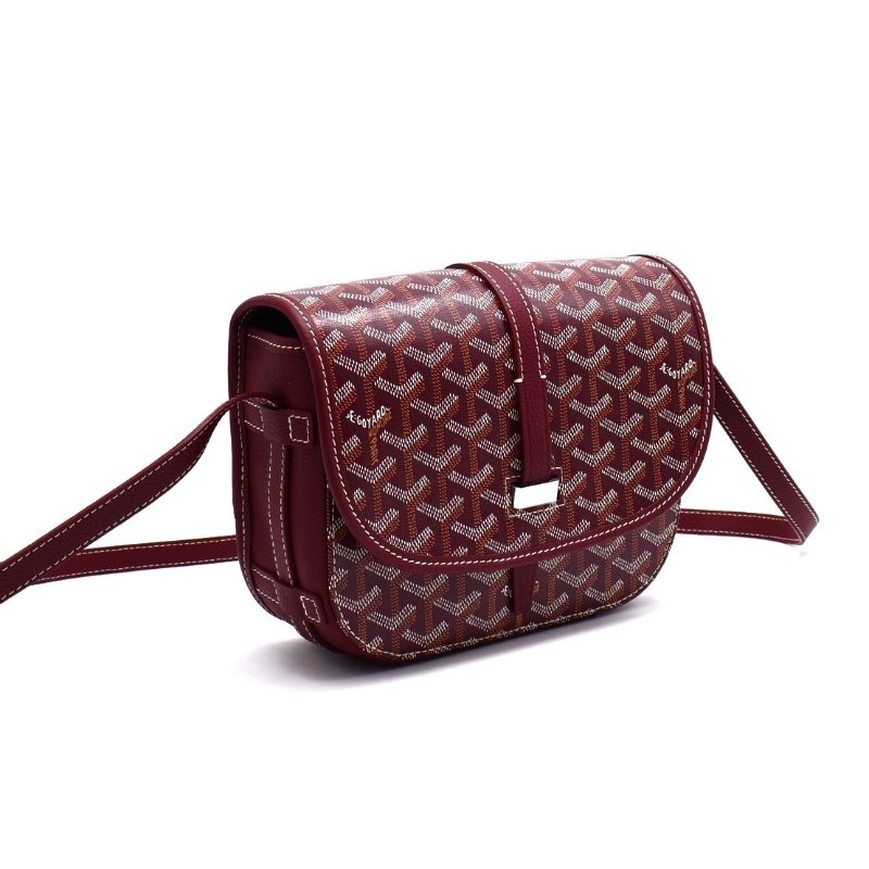 GOYARD Belvedere 郵差包 - 小號酒紅-5