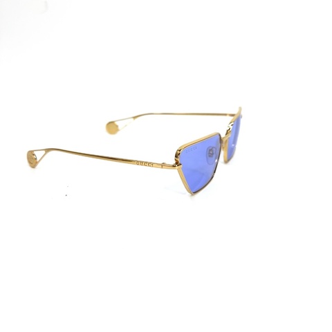 Gucci 金色金屬復古貓眼墨鏡