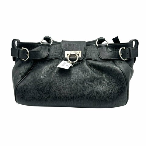 【美收精品】salvatore ferragamo黑色手提包 B-４２５【隔月月中將轉賣至日本 上架期限30天】