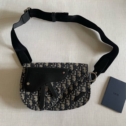 Dior 迪奧 Saddle 老花 馬鞍胸包 斜背包