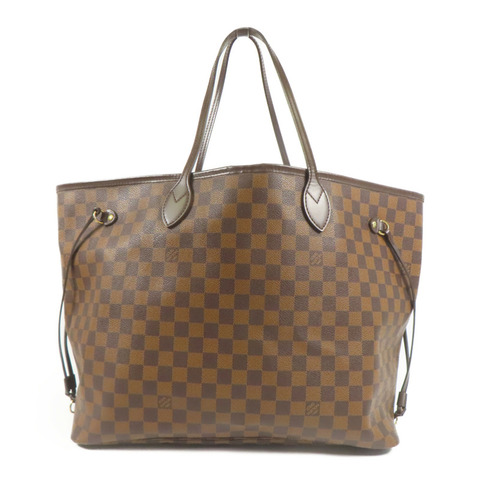 LOUIS VUITTON Damier Neverfull GM金扣肩背袋