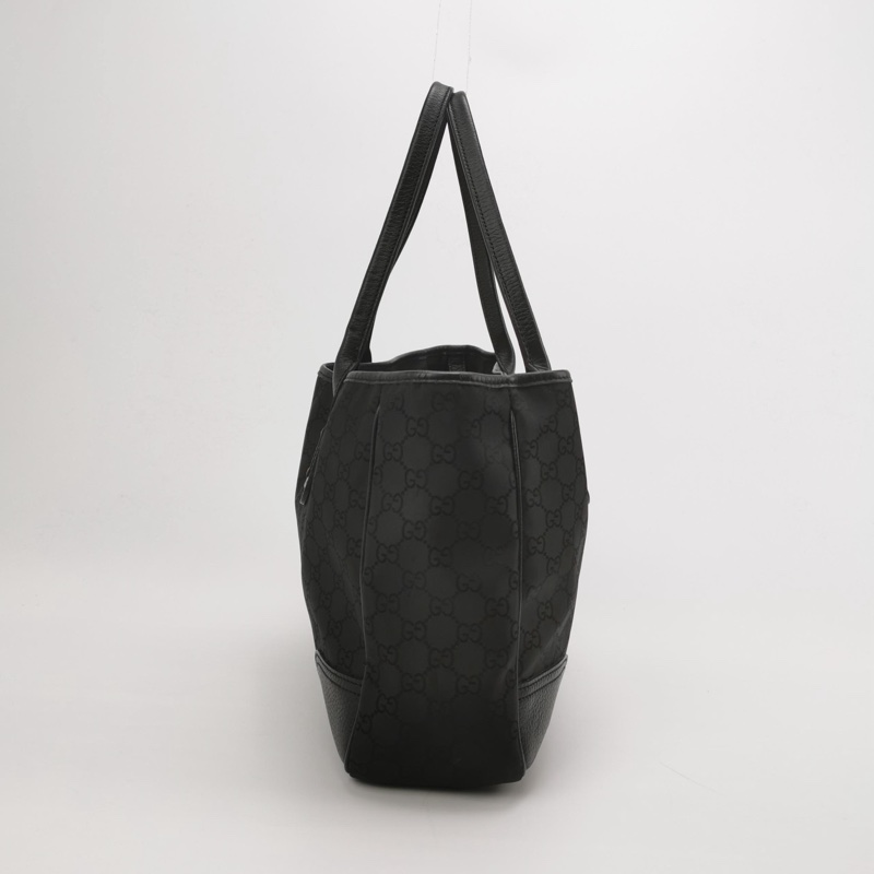 古馳Gucci 黑色帆布老花托特包-3