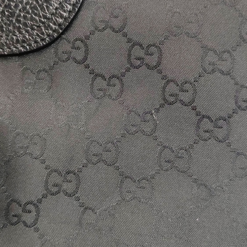 古馳Gucci 黑色帆布老花托特包-15
