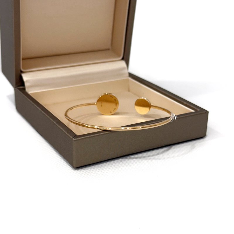 BVLGARI 18K 玫瑰金鑲飾縞瑪瑙手環356181-2