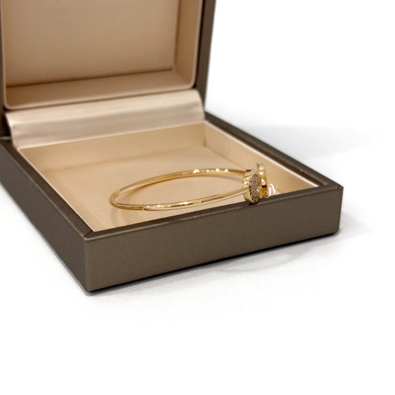 BVLGARI 18K 玫瑰金鑲飾縞瑪瑙手環356181-4