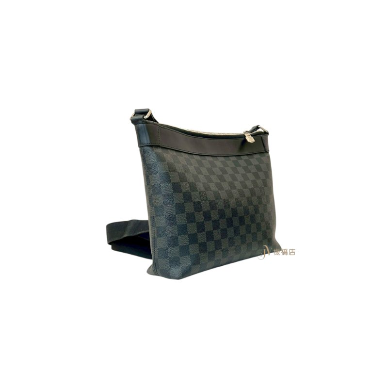 LV包包MICK PM黑棋盤格拉鍊斜背包 N40003-3