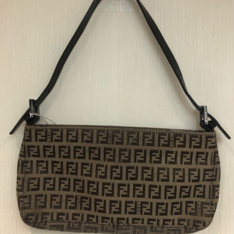 FENDI 全布老花 奶茶色 麻雀袋 XA491-10