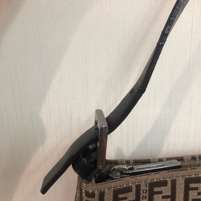 FENDI 全布老花 奶茶色 麻雀袋 XA491-21