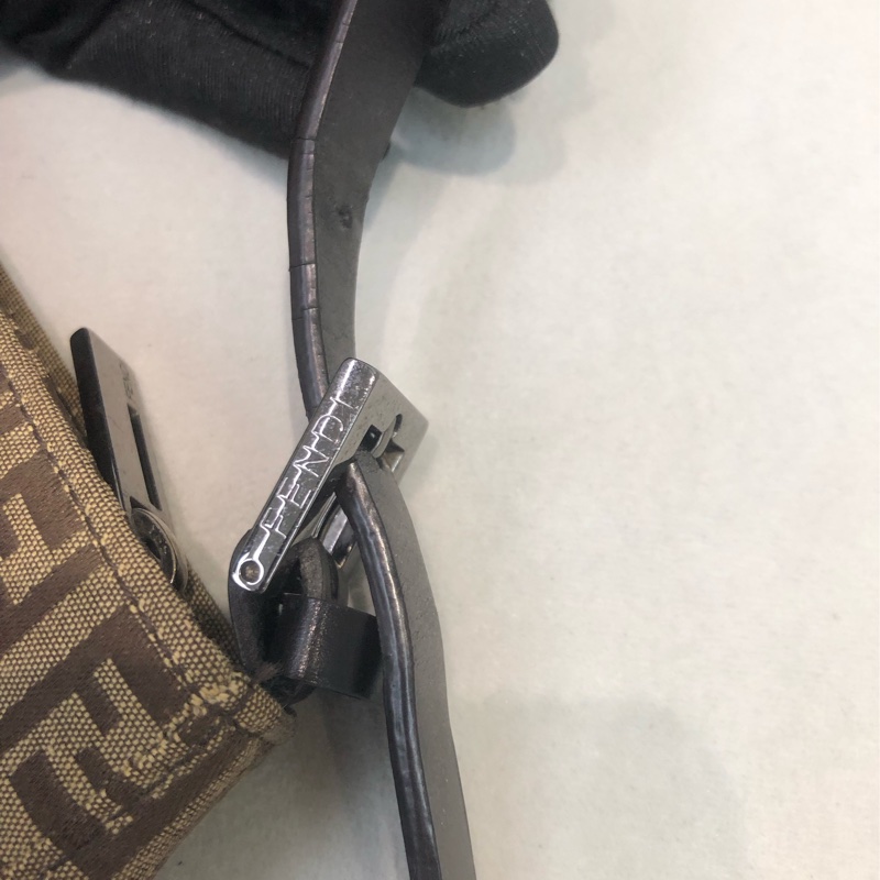 FENDI 全布老花 奶茶色 麻雀袋 XA491-25