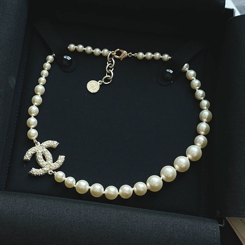 Chanel 100週年 珍珠水鑽項鍊 choker