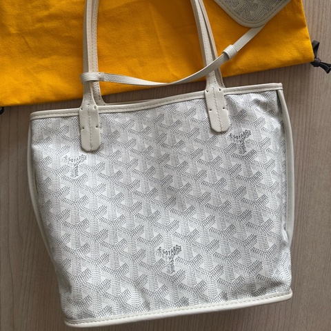 Goyard白色經典mini托特包
