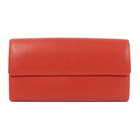 LOUIS VUITTON Epi Long Wallet銀扣長錢包